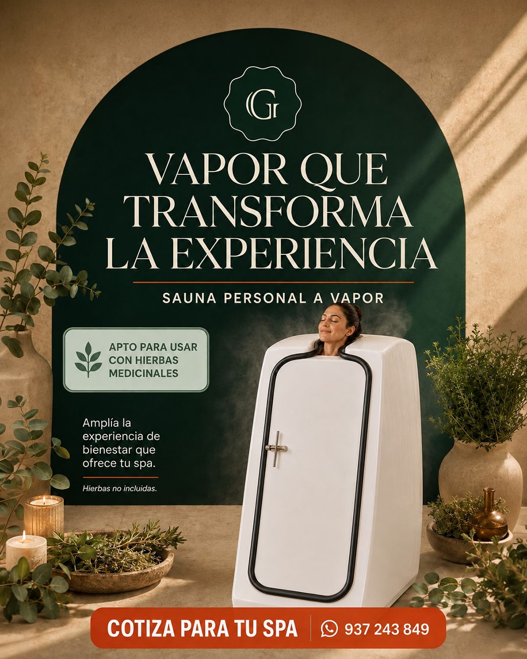 Diseño publicitario de GIHA: Vapor que transforma